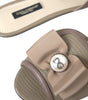 Dolce & Gabbana Beige Logo Pearl Flats Sandals Slides Shoes