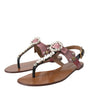 Dolce & Gabbana Multicolor Crystal Sandals Flip Flops Shoes