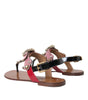 Dolce & Gabbana Multicolor Crystal Sandals Flip Flops Shoes
