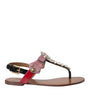 Dolce & Gabbana Multicolor Crystal Sandals Flip Flops Shoes