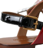 Dolce & Gabbana Multicolor Crystal Sandals Flip Flops Shoes