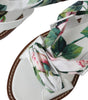 Dolce & Gabbana Multicolor Floral Print Ankle Wrap Sandals Shoes