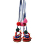 Dolce & Gabbana Multicolor Pom Pom Fur Wrap Sandals Shoes