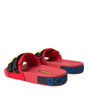 Chaussures plates et sandales Dolce &amp; Gabbana avec logo rouge et noir