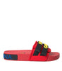 Chaussures plates et sandales Dolce &amp; Gabbana avec logo rouge et noir