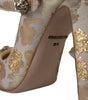 Escarpins Mary Jane Dolce & Gabbana en jacquard doré et cristal