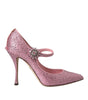 Dolce & Gabbana Pink Strass Crystal Heels Pumps Shoes