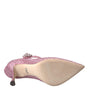 Dolce & Gabbana Pink Strass Crystal Heels Pumps Shoes