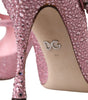 Dolce & Gabbana Pink Strass Crystal Heels Pumps Shoes
