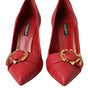 Escarpins à talons en cuir Dolce & Gabbana Red Devotion