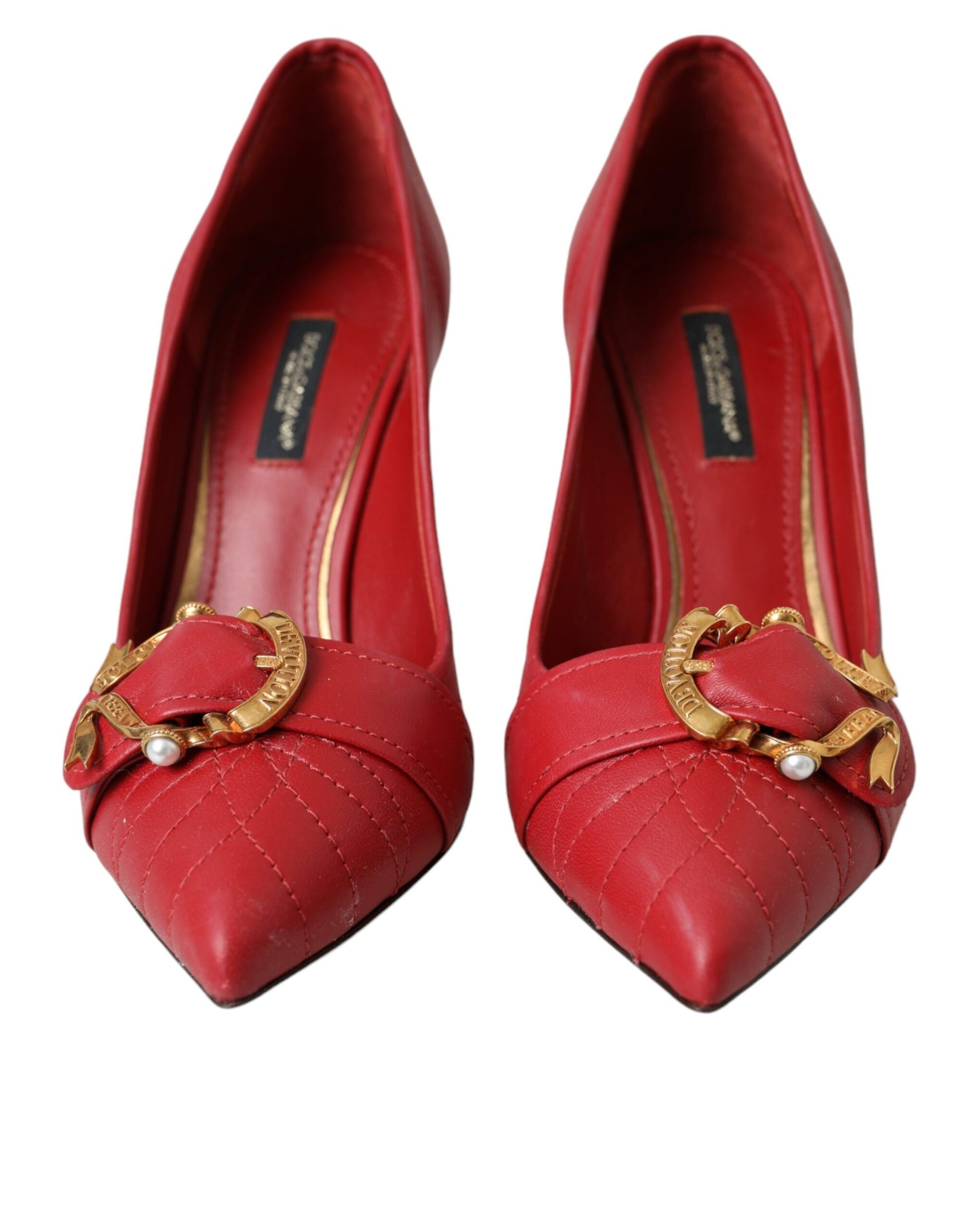 Escarpins à talons en cuir Dolce & Gabbana Red Devotion