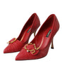 Escarpins à talons en cuir Dolce & Gabbana Red Devotion