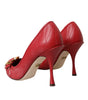Escarpins à talons en cuir Dolce & Gabbana Red Devotion