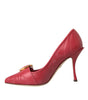 Escarpins à talons en cuir Dolce & Gabbana Red Devotion