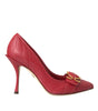 Escarpins à talons en cuir Dolce & Gabbana Red Devotion