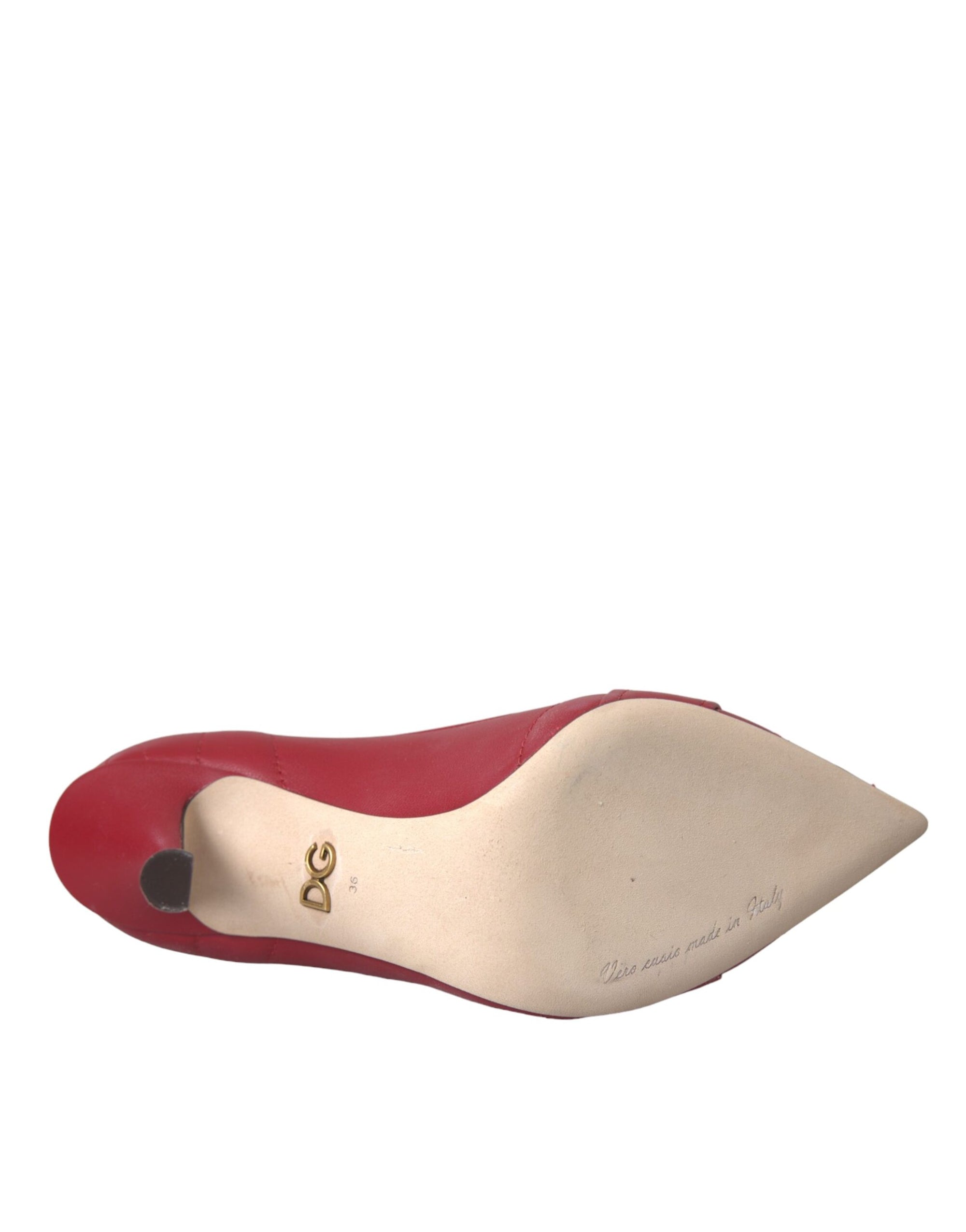 Escarpins à talons en cuir Dolce & Gabbana Red Devotion