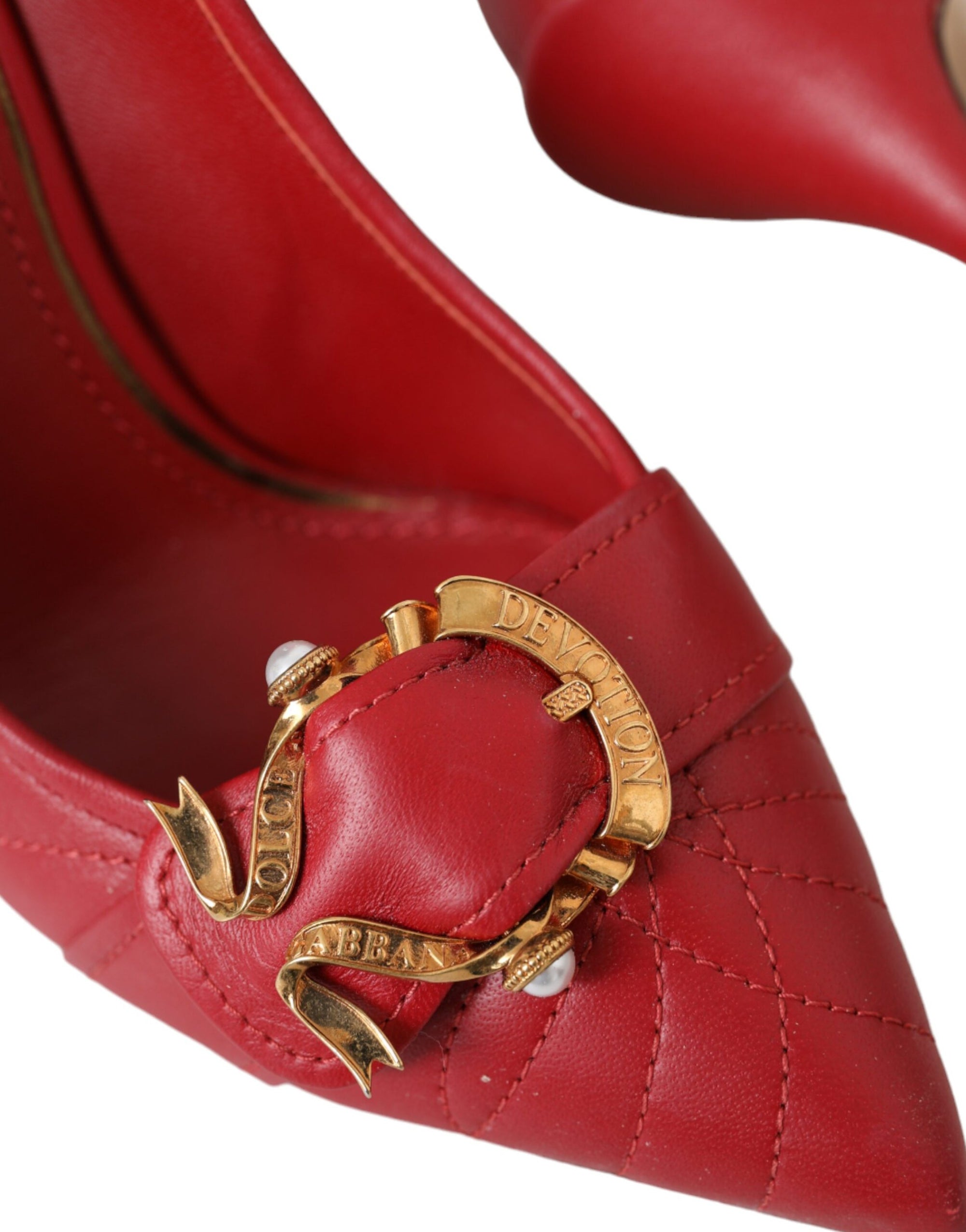 Escarpins à talons en cuir Dolce & Gabbana Red Devotion