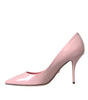 Dolce & Gabbana Light Pink Patent Leather Pumps Heels Shoes