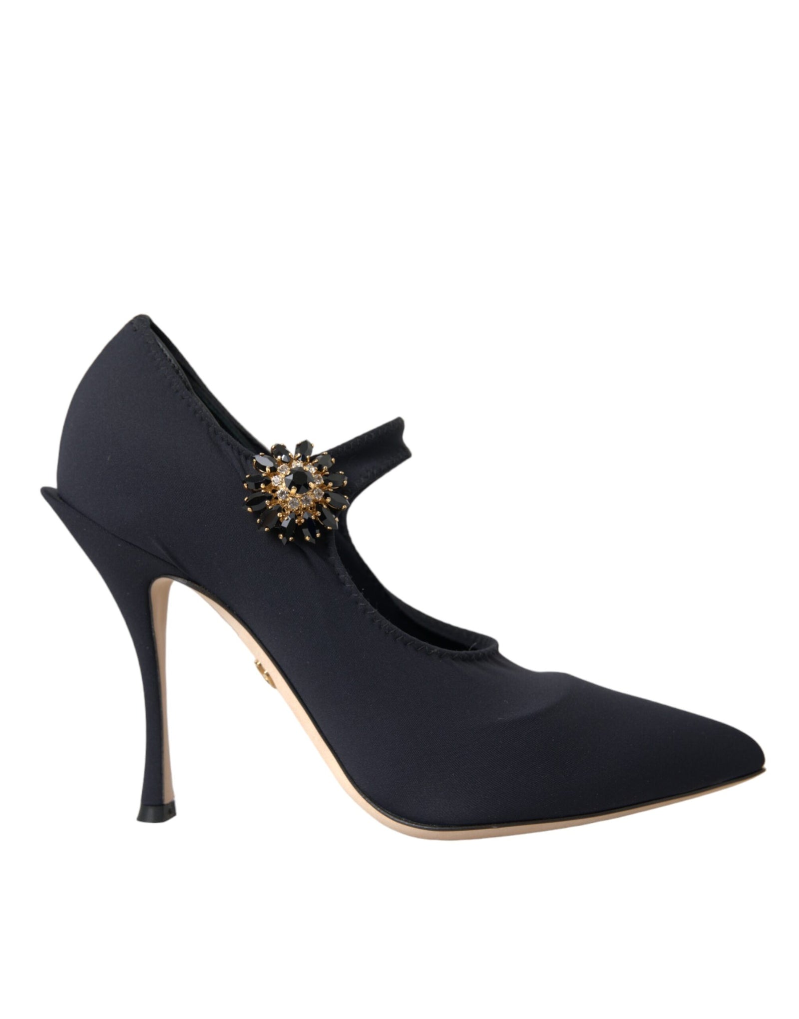 Escarpins Dolce &amp; Gabbana Mary Jane en jersey noir avec cristaux