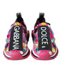 Dolce & Gabbana Pink Sorrento Crystals Sneakers Shoes