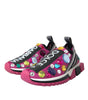 Dolce & Gabbana Pink Sorrento Crystals Sneakers Shoes