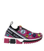 Dolce & Gabbana Pink Sorrento Crystals Sneakers Shoes
