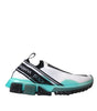 Dolce & Gabbana Black White Blue Slip On Sorrento Sneakers Shoes