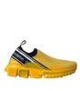 Dolce & Gabbana Yellow Sorrento Slip On Sneakers Women Shoes