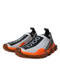 Dolce & Gabbana Black White Orange Slip On Sorrento Sneakers Shoes