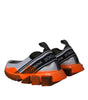 Dolce & Gabbana Black White Orange Slip On Sorrento Sneakers Shoes