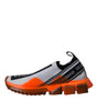 Dolce & Gabbana Black White Orange Slip On Sorrento Sneakers Shoes