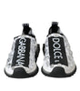 Dolce & Gabbana White Sorrento Crystals Sneakers Shoes