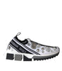 Dolce & Gabbana White Sorrento Crystals Sneakers Shoes