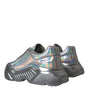 Dolce & Gabbana Silver Iridescent DAYMASTER Leather Sneakers Shoes