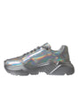 Dolce & Gabbana Silver Iridescent DAYMASTER Leather Sneakers Shoes