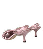 Dolce & Gabbana Pink Keira Crystal Heels Sandals Shoes