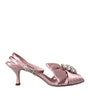 Dolce & Gabbana Pink Keira Crystal Heels Sandals Shoes