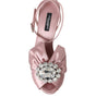 Dolce & Gabbana Pink Keira Crystal Heels Sandals Shoes