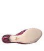 Dolce & Gabbana Pink Exotic Leather Kitten Heels Slides Shoes