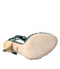 Dolce & Gabbana Green Exotic Leather Heels Sandals Shoes
