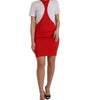Dolce & Gabbana Red Nylon Stretch Bodycon Sheath Mini Dress