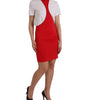 Dolce & Gabbana Red Nylon Stretch Bodycon Sheath Mini Dress