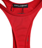 Dolce & Gabbana Red Nylon Stretch Bodycon Sheath Mini Dress