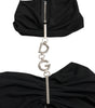 Dolce & Gabbana Black Cut Out Sleeveless Bodycon Mini Dress