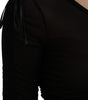 Dolce & Gabbana Black Sheer Bodycon Sheath Midi Dress