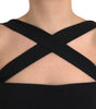 Dolce & Gabbana Black Sheath Halter Sleeveless Midi Dress