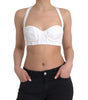 Versace White Viscose Bustier Sleeveless Cropped Top