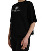 Balenciaga Black Cotton Logo Crew Neck Short Sleeves T-shirt