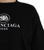 Balenciaga Black Cotton Logo Crew Neck Short Sleeves T-shirt