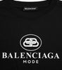 Balenciaga Black Cotton Logo Crew Neck Short Sleeves T-shirt